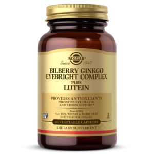 Bilberry Ginkgo Eyebright Complex Plus Lutein Vegetable Capsules