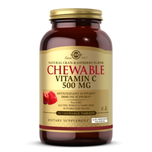 Vitamin C 500 mg Chewable Tablets - Cran Raspberry Flavor