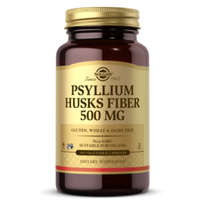 Psyllium Husks Fiber 500 mg Vegetable Capsules
