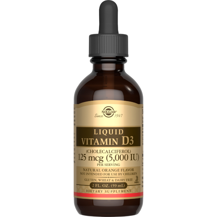 Liquid Vitamin D3 (Cholecalciferol) 125 mcg (5,000 IU) – Natural Orange Flavor